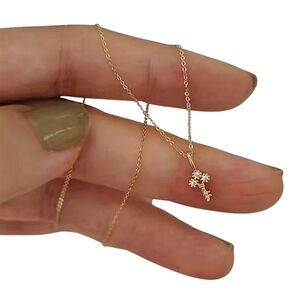 .925 sterling silver gold plated clavical necklace